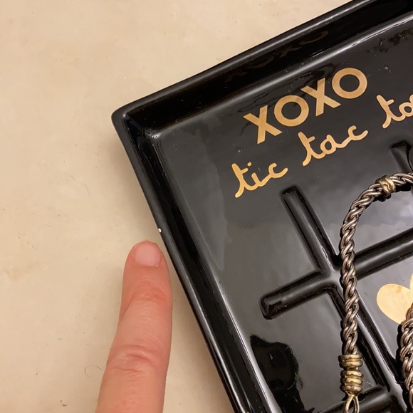 Catch All Dish “Tic Tac Toe” Black and Gold - Picture 6 of 6